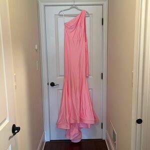 JESSICA ANGEL one sleeve pink prom dress, NEVER WORN! Size Small